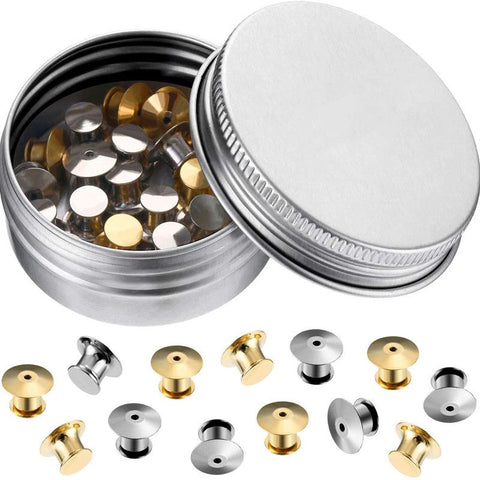 30 Pieces Metal Pin Backs Locking Pin Keepers Locking Clasp-Locking Pin Keeper Clasp, Metal Pin Backing for Brooch Enamel Lapel In Australia - Darrahopens