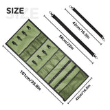 Hanging Storage Canopy Organizer for Camping Supplies Soccer Park Awnings Campsite, 2 in 1 Storage Strap and Pocket Organizer