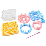 Flower Knitting Loom Kit,DIY Wool Yarn Flower Maker Weaver Tool Set with Needle Square flower weaving device In Australia - Darrahopens