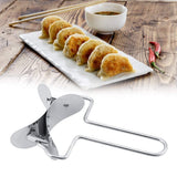 2 Pieces Stainless Steel Pastry Rolling Cutter Circle Dough Blade Roller Dumpling Wrapper Mould Pie DIY, Gift