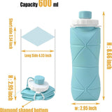 Collapsible Water Bottles Cups Leakproof Valve Reusable BPA Free Silicone Foldable Travel Water Bottle Cup for Gym Camping Hiking In Australia - Darrahopens