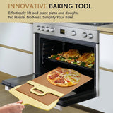 Smart Slider that Transfer Pizza Perfectly,Pizza Peel Slider, Pizza Paddle Slider With Handle & Baking Cloth Non-Stick