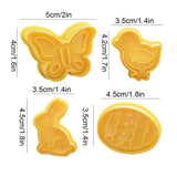 4Pcs Halloween Cookie Moulds, 3D Halloween Mould Stamp Cookie Cutter with Plunger Stamp, DIY Baking Mould Halloween Cookie