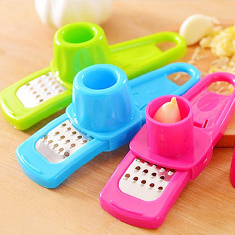 Garlic Grinder-Hand Garlic Grinder-Small Hand Grinder for Garlic-Garlic Slicer-Garlic Mincer-Hand Press Garlic Chopper-3pcs