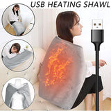 Heated Throw Blanket Electric Heating Blanket Portable Warm Fleece Wearable Blanket Heated Shawl Lap for Home Car Office