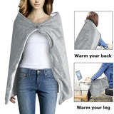 Heated Throw Blanket Electric Heating Blanket Portable Warm Fleece Wearable Blanket Heated Shawl Lap for Home Car Office
