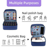Nail Polish Organizer Storage Case for Nail Tech, Storage Bags Nail Dryer  Nail Polish Holder Carrying Case with Dividers (Blue)