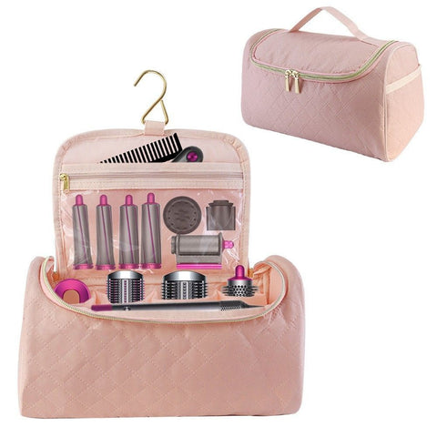 Travel Case for Travel Storage Bag for Pre-Styling Dryer and Hair Curler Accessories, Curling Barrels Case with Hideable Hanging