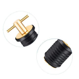 2 Pieces T-Handle Drain Plug Twist-Turn Marine Boat Drain Plugs Rubber Plugs with Brass Handle Boat Marine Accessories Brass Plated