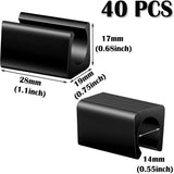 Rectangle Chair Legs Tips Caps Plastic Chair Leg Floor Protectors Nonslip No Noise Leg Covers for Metal U Shape Chairs Feet(40 Pcs) In Australia - Darrahopens