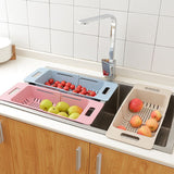Collapsible Over The Sink Colander Dish Fruit Vegetable Strainer Drainer Basket for Kitchen Set of 3