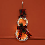 Christmas Wreath for Window Lighted Wreaths New Items Home LED Lights Wreath Rattan Circle Winter for Front Door Outdoor Indoor