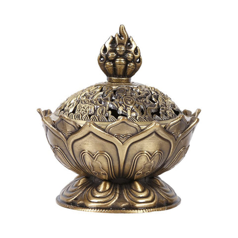 Classic Lotus Incense Burner, Vintage Cone Charcoal Incense Burner, Lotus Cone Incense Holder for Stick and Cone In Australia - Darrahopens