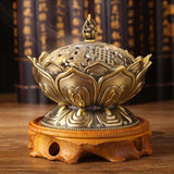 Classic Lotus Incense Burner, Vintage Cone Charcoal Incense Burner, Lotus Cone Incense Holder for Stick and Cone
