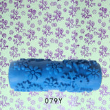 5 pcs 5'' Rubber Embossed Flower Pattern DIY Paint Roller Sleeve Decorative Texture Roller for Wall Painting Machine In Australia - Darrahopens