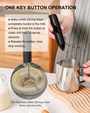 Milk Frother Handheld, Battery Powered Drink Mixer for Matcha Coffee, Electric Portable Whisk Drink Mixer Mini Foam Maker