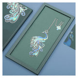 Bookmark Metal Peacock Bookmark Gift Box Hollow Tassel Pendant Chinese Style Student Gift Teacher's Day Gift for Teacher In Australia - Darrahopens