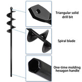 Auger Drill Bit for Planting 1.6"x17.7", Post Hole Auger for Planting Bulbs, Easy Post Hole Digger with Drill for Hex Drive Drill