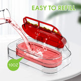 Window Hummingbird Feeder, Strong Suction Cup Hummingbird Feeder with 4 Feeding Ports, Easy to Clean and Refill Plastic
