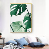 Living Room Wall art Green Leaf Simple Life Painting Bedroom Wall Decoration Plant 3 Pieces Canvas Art Painting Tropical Green
