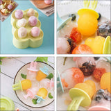 Mini Popsicles Molds for Kids Baby Cute Animal Shapes 6 Pieces Ice Pop Maker BPA Free Silicone Ice Cream Making Homemade