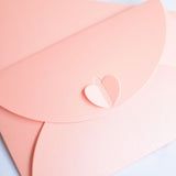 Gift Card Envelopes, 50 Pack Heart Shaped Clasp Photo Gift Card Holders Mini Envelope for Birthdays Weddings