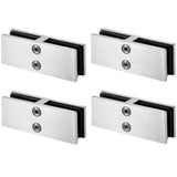 Railing Glass to Glass Clamp, Stainless Steel 304 Bracket for Glass Balustrade Railing Pool Fence (4 Pieces 180°) In Australia - Darrahopens