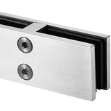 Railing Glass to Glass Clamp, Stainless Steel 304 Bracket for Glass Balustrade Railing Pool Fence (4 Pieces 180°)