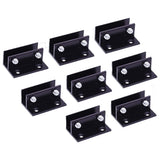 Glass clamp, Glass Holder, Aluminum Alloy Glass clamp Bracket Bracket clamp Glass Cabinet 0.32"（8mm）-0.48"（12mm） Thickness (8pcs)