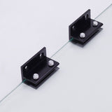 Glass clamp, Glass Holder, Aluminum Alloy Glass clamp Bracket Bracket clamp Glass Cabinet 0.32"（8mm）-0.48"（12mm） Thickness (8pcs)