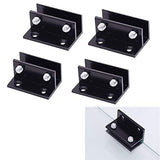 Glass clamp, Glass Holder, Aluminum Alloy Glass clamp Bracket Bracket clamp Glass Cabinet 0.32"（8mm）-0.48"（12mm） Thickness (8pcs)