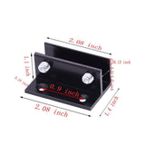 Glass clamp, Glass Holder, Aluminum Alloy Glass clamp Bracket Bracket clamp Glass Cabinet 0.32"（8mm）-0.48"（12mm） Thickness (8pcs)