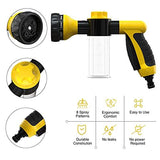 Garden Hose Nozzle, High Pressure Spray Gun Nozzle, 8 Spray Patterns for Watering Plants, Lawn, Patio, Cleaning, Showering Pet