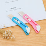 Household School Plastic Good performance Handle Sharp Blade Mini Utility Cutter  4 Pcs Utility Knife with Razor Blade