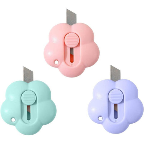 3Pcs Mini Flower Letter Openers,Utility Knives,Multifunction Retractable Letter Opener Paper Envelope Cutter In Australia - Darrahopens