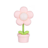 Cartoon Flower Night Light Battery Operated, Creative Bedside Lamp Adjustable Cute Flower Light Kids Bedroom Decor (Pink) In Australia - Darrahopens