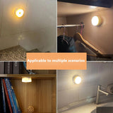 Motion Sensor Cabinet Light, Wireless Induction Ceiling Lamp with  USB Rechargeable Under Counter Closet Lighting for Home（2pcas）