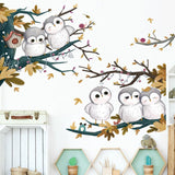 Cute Little Owls Wall Stickers, Cartoon Animal Wall Decals Removable Vinyl Peel and Stick for Kids Baby Living Room In Australia - Darrahopens