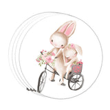 Cute Pink Bunny Love Pattern Wall Stickers, Little Rabbit Cartoon Animal  Wall Decals Removable Vinyl Peel and Stick In Australia - Darrahopens