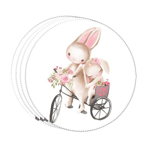 Cute Pink Bunny Love Pattern Wall Stickers, Little Rabbit Cartoon Animal  Wall Decals Removable Vinyl Peel and Stick In Australia - Darrahopens