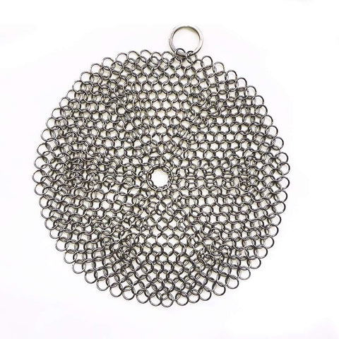 Premium Stainless Steel Cast Iron Cleaner, Chainmail Scrubber for Cast  Pan Pre-Seasoned Pan Ovens  Pans Scraper  Skillet Scraper In Australia - Darrahopens