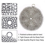Premium Stainless Steel Cast Iron Cleaner, Chainmail Scrubber for Cast  Pan Pre-Seasoned Pan Ovens  Pans Scraper  Skillet Scraper In Australia - Darrahopens