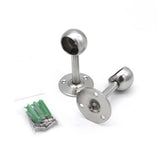 2pc Curtain Rod Ceiling-Mount Bracket, Stainless Steel Ceiling Curtain Rod Brackets Flange Rod Holder Shower  Rod Holder