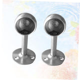 2pc Curtain Rod Ceiling-Mount Bracket, Stainless Steel Ceiling Curtain Rod Brackets Flange Rod Holder Shower  Rod Holder