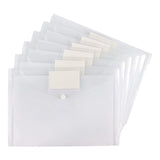 6pc  Clear Document Folders Plastic Envelopes Poly Envelopes File Envelopes with Label Pocket and Snap Button In Australia - Darrahopens