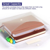 6pc  Clear Document Folders Plastic Envelopes Poly Envelopes File Envelopes with Label Pocket and Snap Button In Australia - Darrahopens
