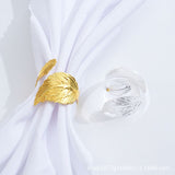 2pc Gold Leaf Napkin Rings Set of Leaves Napkin Rings for Table Setting, Metal Leaf Napkin Holder Rings for Holiday Party