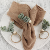 3pc Spring Napkin Rings, Wood Bead Farmhouse Napkin Rings for Weddings Christmas Party and Easter Table Decoration In Australia - Darrahopens