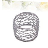 6pc Handmade Round Mesh Napkin Rings Holder for Dinning Table Parties Everyday, Set of 6 (Silver) In Australia - Darrahopens
