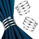 6 Pcs Silver Dinner Napkins Rings Set  Bulk Fall Dinner Table Decor Napkin Holder for Table Setting Decor Napkin Holder In Australia - Darrahopens